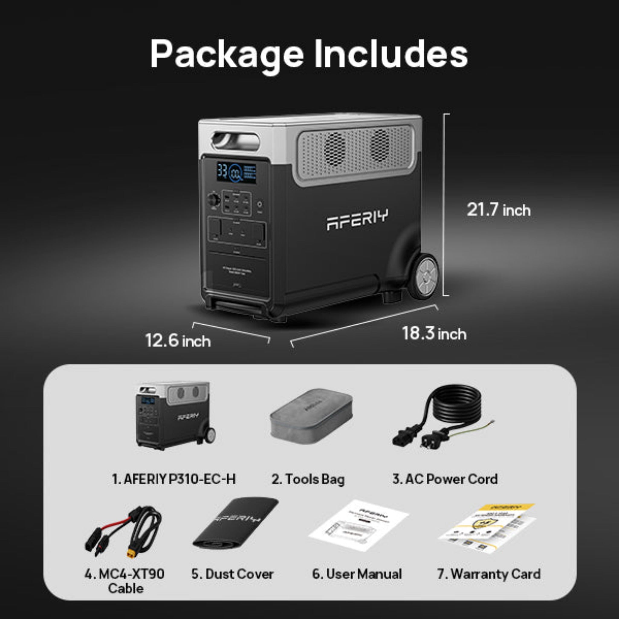 AFERIY P310 Tragbare Powerstation mit Erweiterbarer Kapazität | 3600W 3840Wh