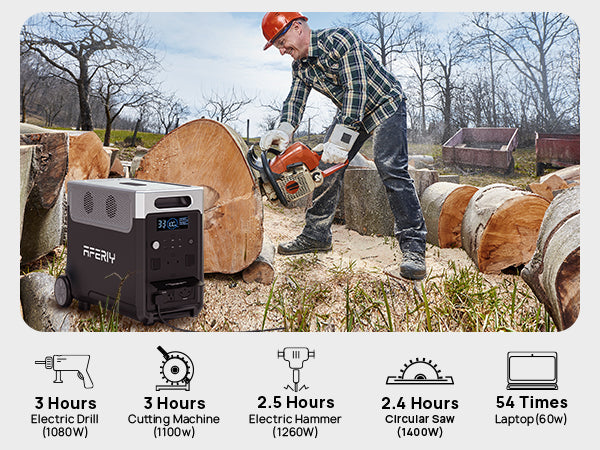 AFERIY P310 Tragbare Powerstation mit Erweiterbarer Kapazität | 3600W 3840Wh