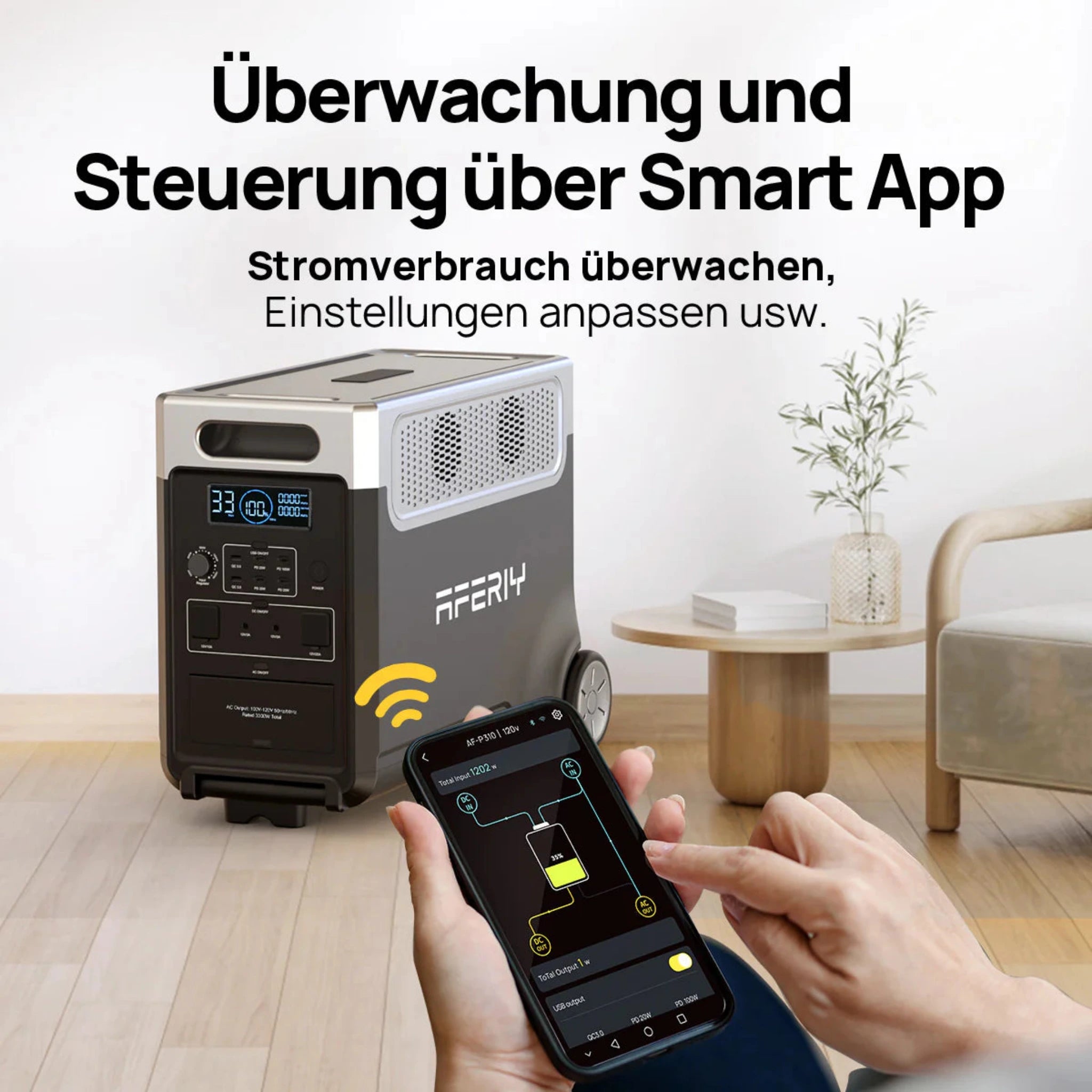 AFERIY P310 Tragbare Powerstation mit Erweiterbarer Kapazität | 3600W 3840Wh