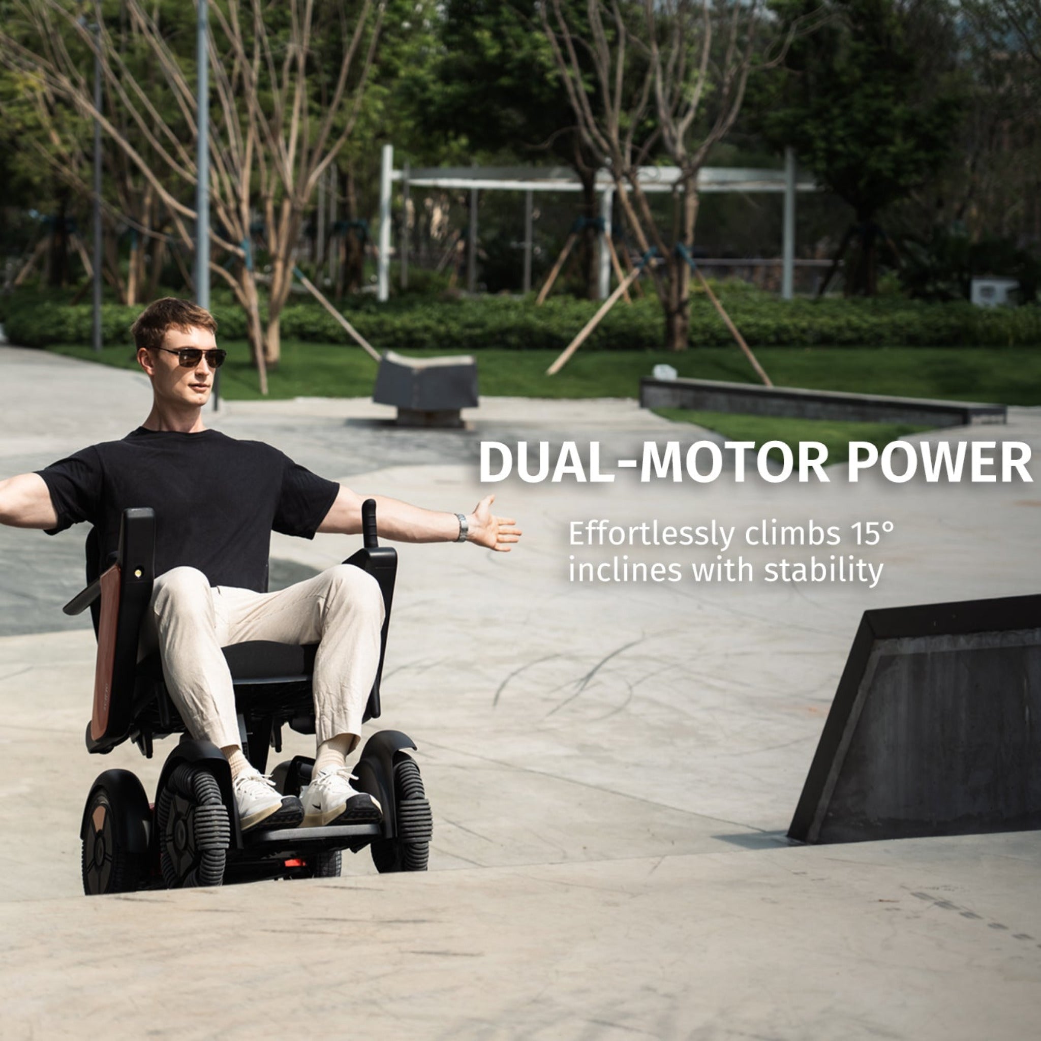 SCIFTO S300 Plus Elektrorollstuhl 64 cm Sitzbreite – 30 km Reichweite, zerlegbar