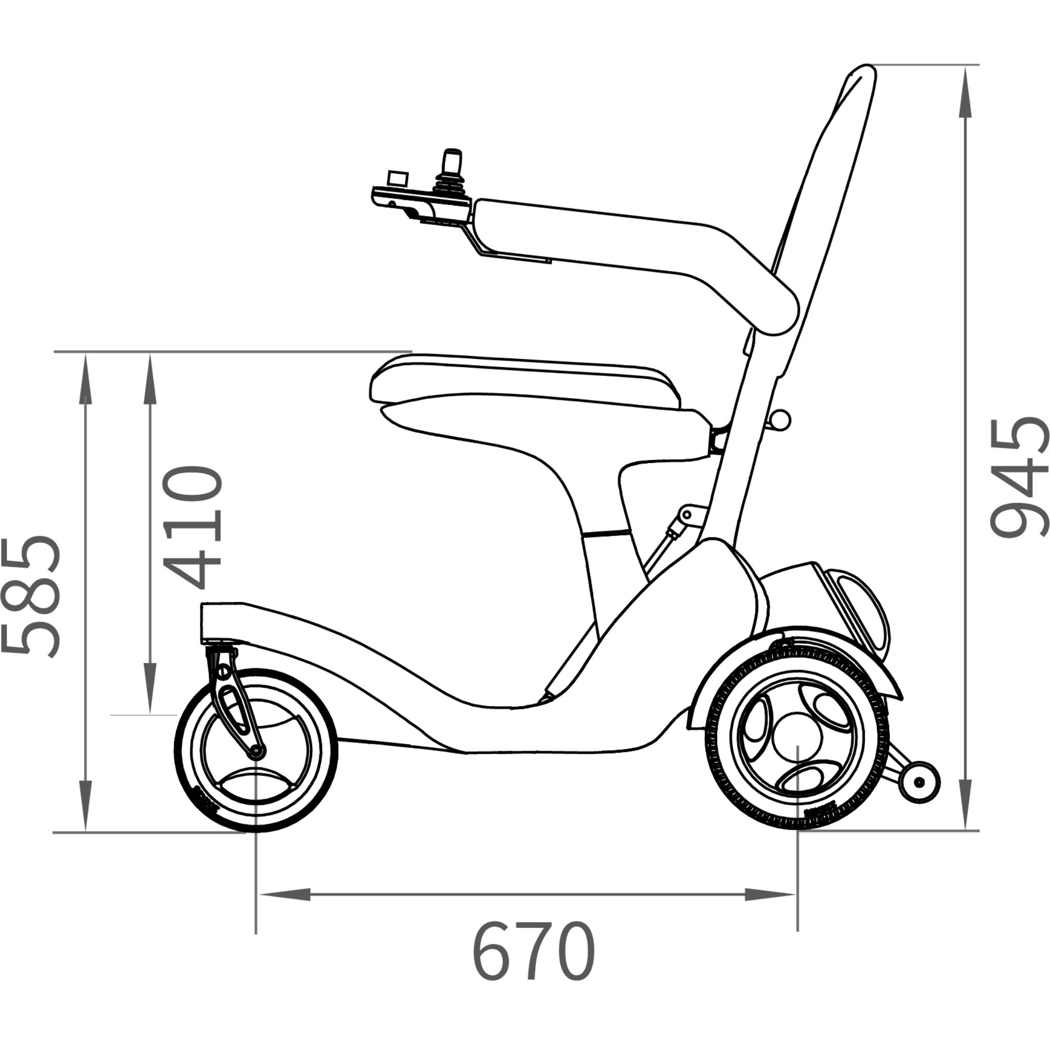 Leichter Elektrorollstuhl im Park Superpi P2 Carbon