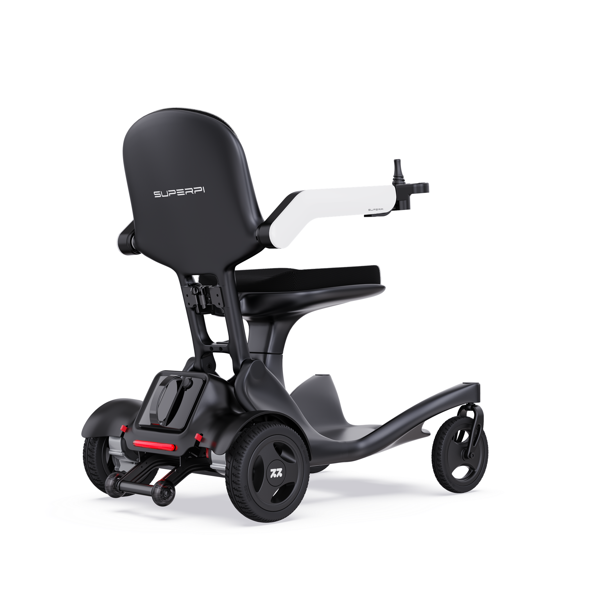 Moderner schwarzer Elektrorollstuhl Superpi P2 Carbon