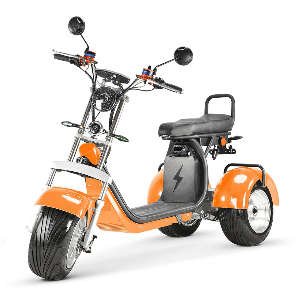 Citycoco Trike Scooter CP-7 – Kraftvolles Elektro-Dreirad mit Dual-Motor (mit Heckbox)
