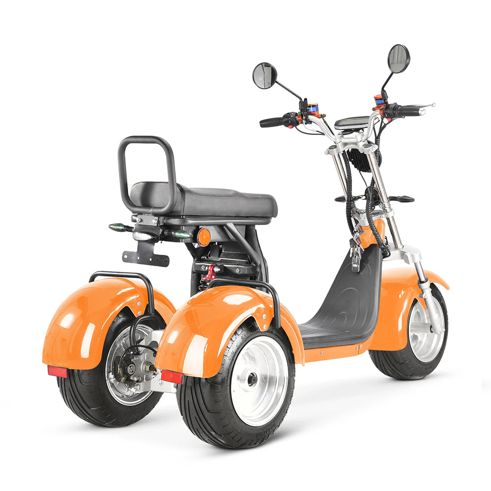 Citycoco Trike Scooter CP-7 – Kraftvolles Elektro-Dreirad mit Dual-Motor (mit Heckbox)