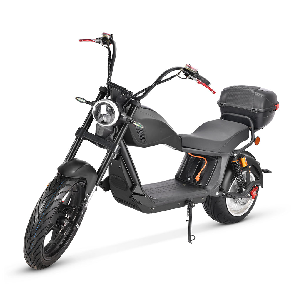 Elektro-Chopper CP-6 – 2000W | 2×60V20Ah Lithium | 45 km/h | 2-Personen-Zulassung | COC (mit Heckbox)