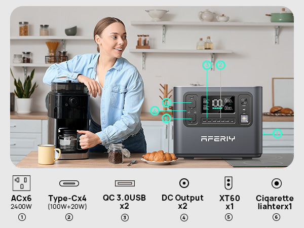 AFEREY P210 Portable Power Station | 2400W 2048Wh
