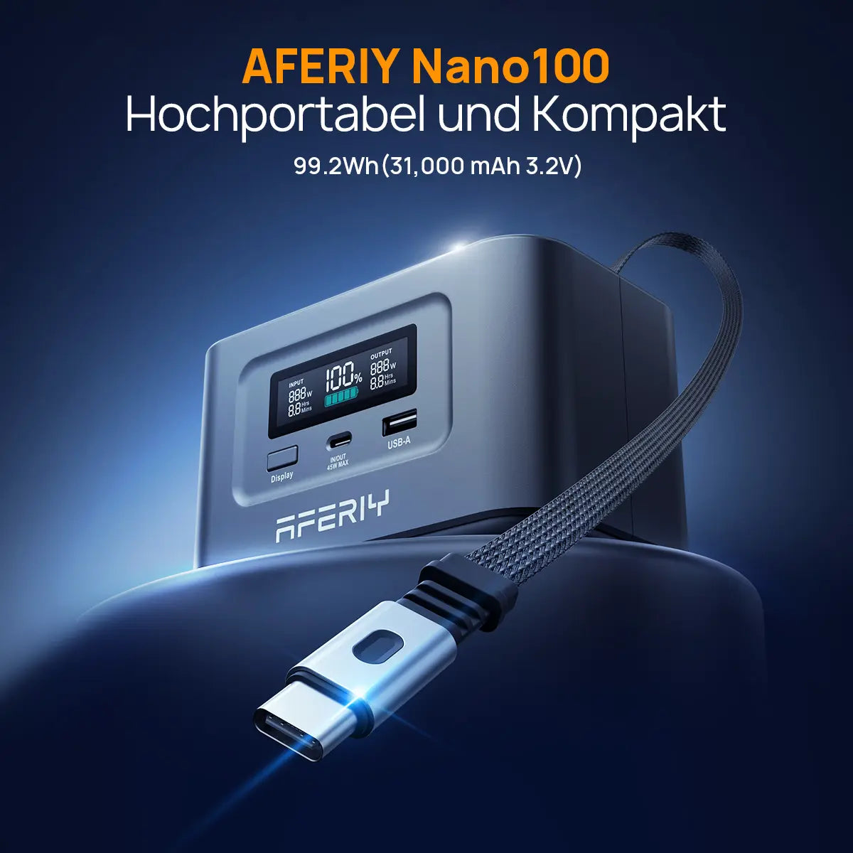AFERIY Nano100 100W Powerbank (99Wh LiFePO4)