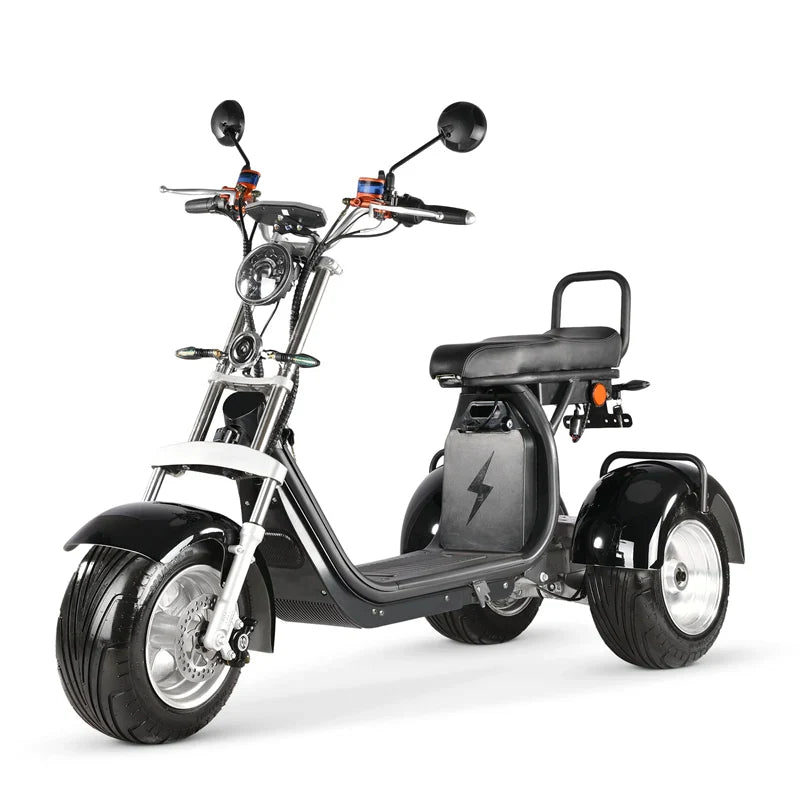 Citycoco Trike Scooter CP-7 – Kraftvolles Elektro-Dreirad mit Dual-Motor (mit Heckbox)