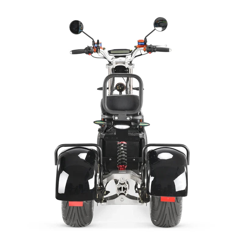 Citycoco Trike Scooter CP-7 – Kraftvolles Elektro-Dreirad mit Dual-Motor (mit Heckbox)