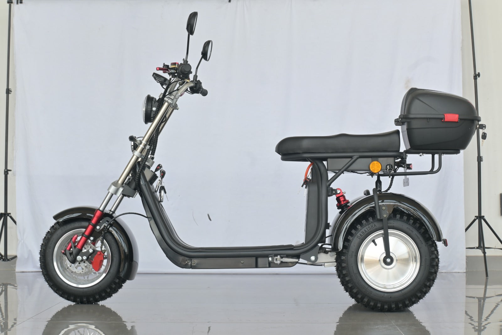 Citycoco Trike Scooter CP-7 – Kraftvolles Elektro-Dreirad mit Dual-Motor (mit Heckbox)