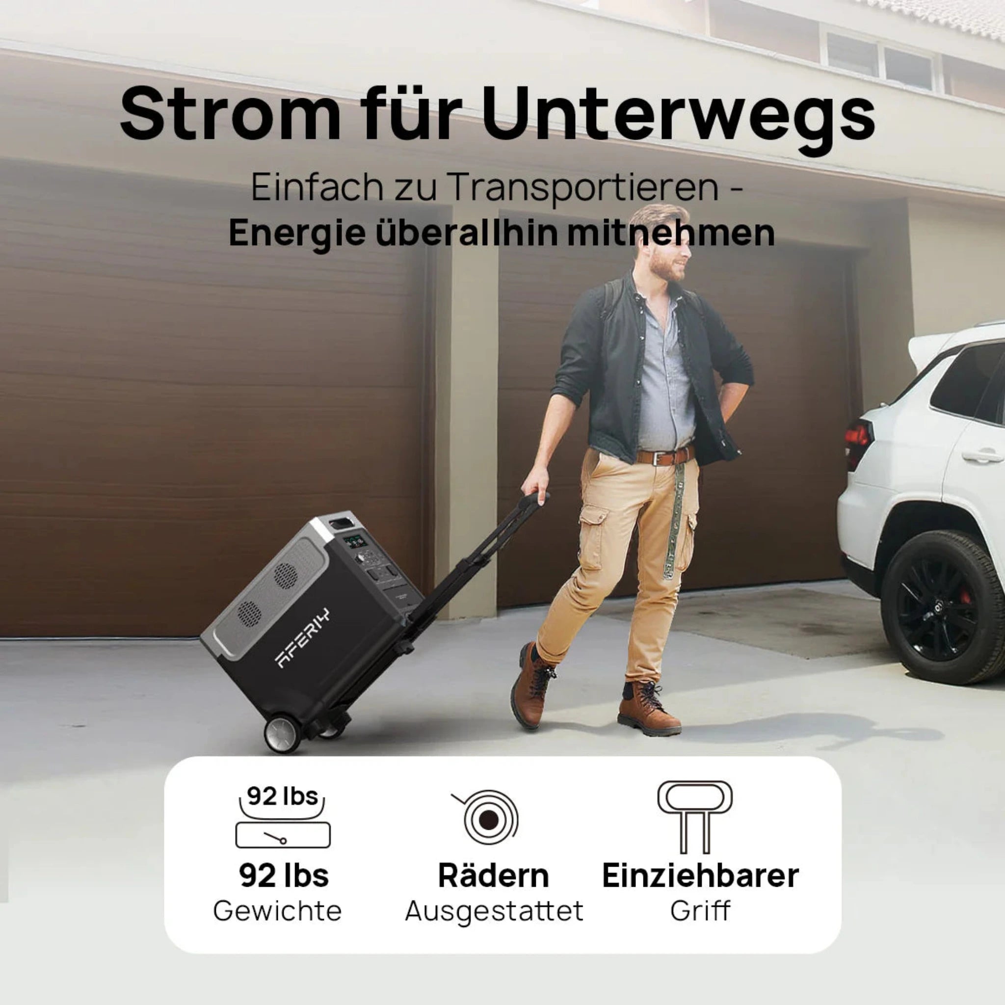 AFERIY P310 Tragbare Powerstation mit Erweiterbarer Kapazität | 3600W 3840Wh