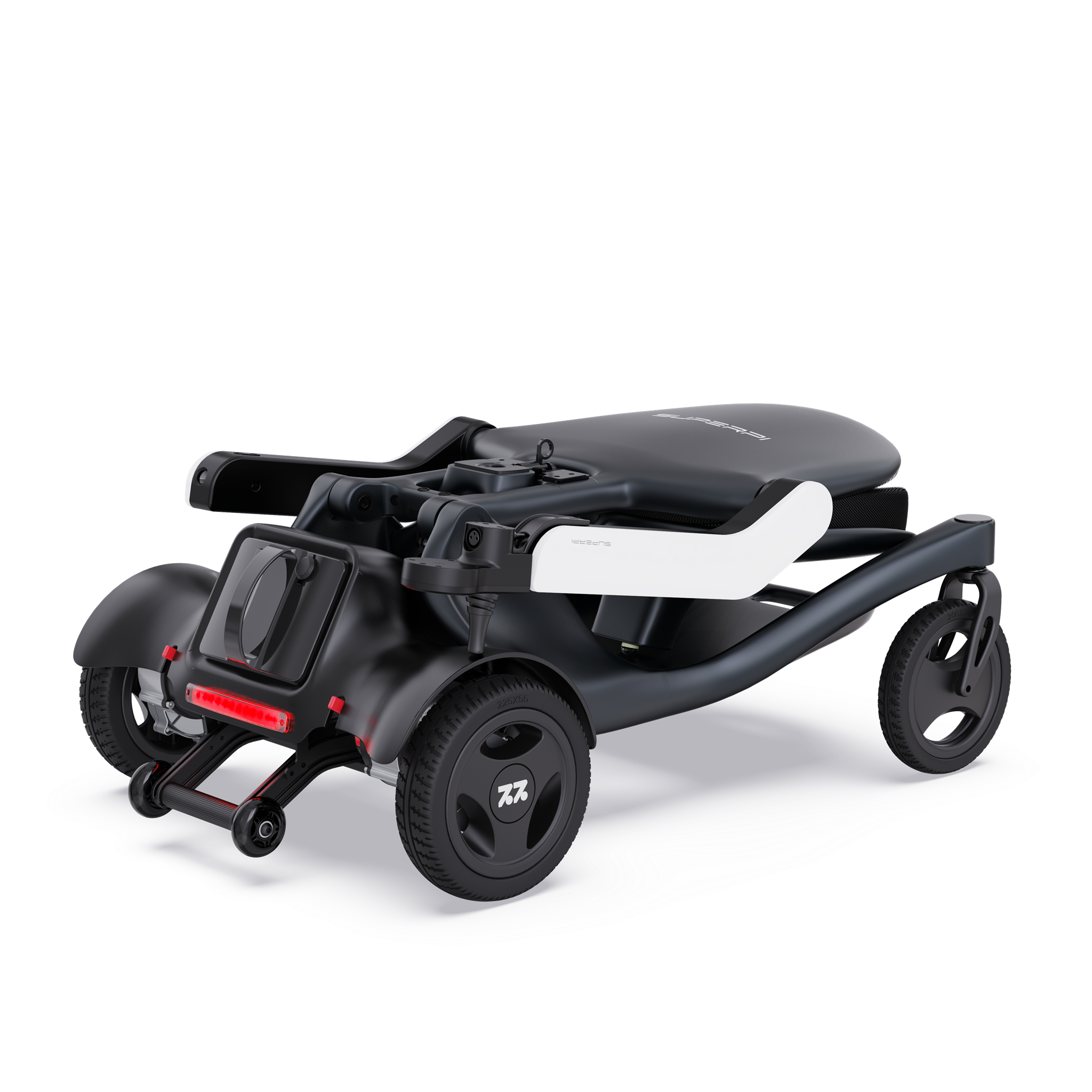 Kompakter zusammengefalteter Elektro Rollstuhl aus Carbon